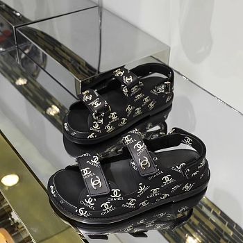 Chanel 21C Dad Sandal Black