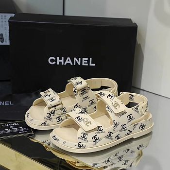 Chanel 21C Dad Sandal Cream