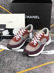 Chanel Women's Plum Low Top Logo Sneaker - 3