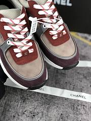 Chanel Women's Plum Low Top Logo Sneaker - 2