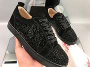 Christian Louboutin Louis Junior Strass Flat Black - 4