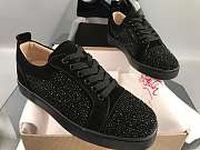 Christian Louboutin Louis Junior Strass Flat Black - 3