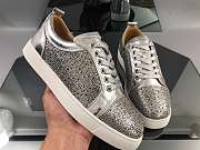 Christian Louboutin Louis Junior Strass Flat Silver - 5