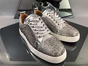 Christian Louboutin Louis Junior Strass Flat Silver - 6