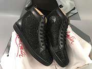 Christian Louboutin Louis Orlato Strass Flat Black - 2