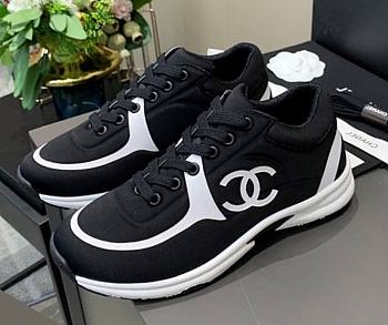 Chanel Women's Black Low Top Logo Sneaker