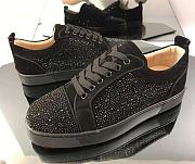 Christian Louboutin Louis Junior Strass Flat Black - 1