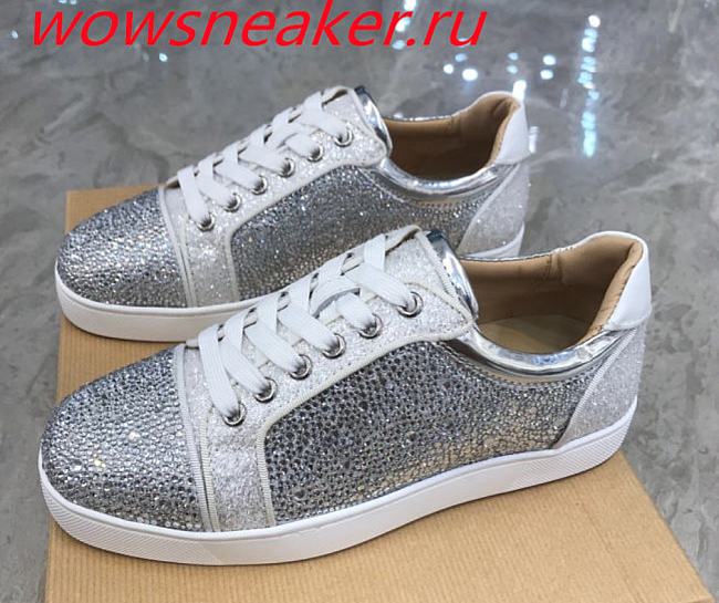 Christian Louboutin Louis Junior Strass Flat White  - 1