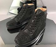 Christian Louboutin Louis Orlato Strass Flat Black - 1