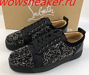 Christian Louboutin Louis Junior Strass Flat All Black - 1