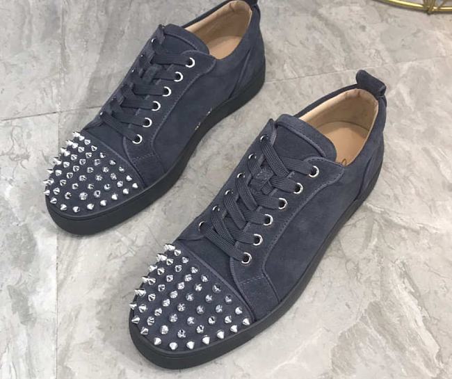 Christian Louboutin Zapatillas Louis Junior Spikes Navy - 1