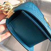 Chanel Leboy Grain Calfskin Blue 01 67086 Size 25 cm - 6