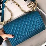 Chanel Leboy Grain Calfskin Blue 01 67086 Size 25 cm - 2