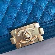 Chanel Leboy Grain Calfskin Blue 01 67086 Size 25 cm - 4