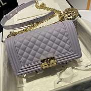 Chanel Leboy Grain Calfskin Light Purple 67086 Size 25 cm  - 1