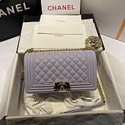 Chanel Leboy Grain Calfskin Light Purple 67086 Size 25 cm  - 5