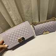 Chanel Leboy Grain Calfskin Light Purple 67086 Size 25 cm  - 4