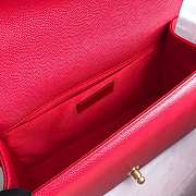 Chanel Leboy Grain Calfskin Rose Red 67086 Size 25cm  - 3