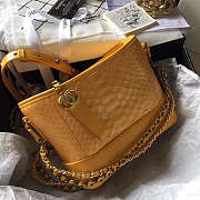 Modishbags Gabrielle Snakeskin small hobo bag Yellow 20cm  - 1