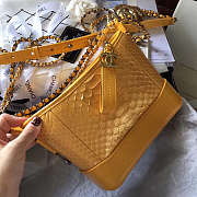 Modishbags Gabrielle Snakeskin small hobo bag Yellow 20cm  - 2