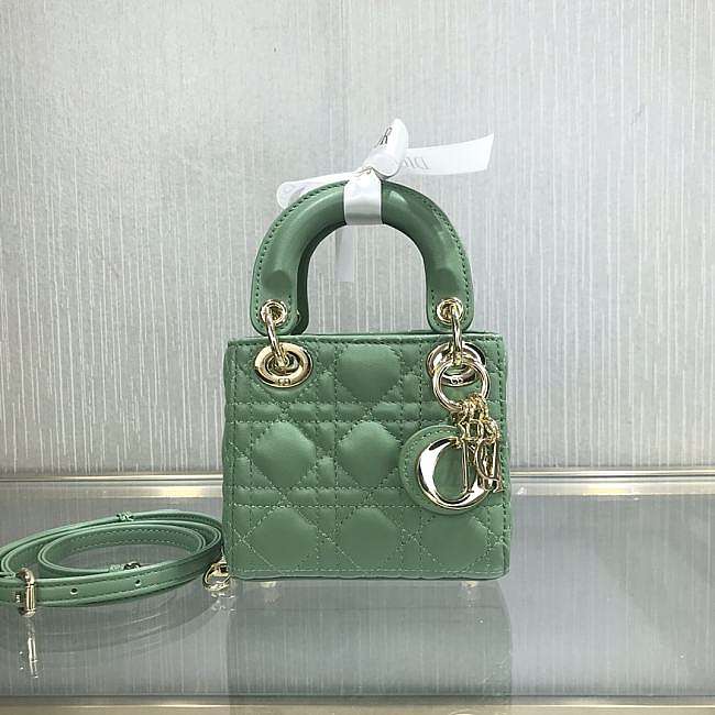 Dior Lady Mini Green 9202 Size 12 x 10 x 5cm  - 1