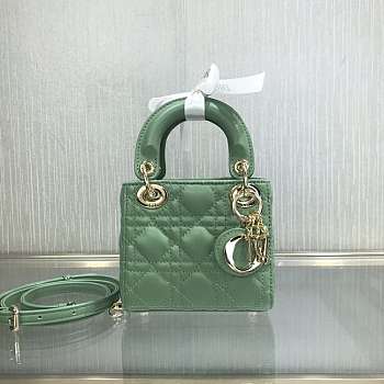 Dior Lady Mini Green 9202 Size 12 x 10 x 5cm 