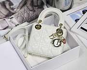 Dior Lady Mini White M6009 Size 12 x 10 x 5 cm - 1