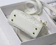 Dior Lady Mini White M6009 Size 12 x 10 x 5 cm - 5