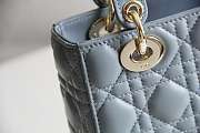 Lady Dior ABC Enamel Button Series Blue 8878 Size 20x16.5x8 cm  - 2