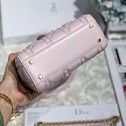 Lady Dior Leather Lambskin Light Pink mini Handbag - 6