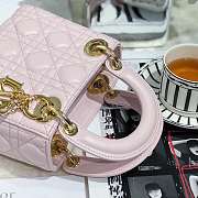 Lady Dior Leather Lambskin Light Pink mini Handbag - 2