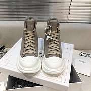 Alexander McQueen Tread Slick Lace Up Boots High Top Grey Fur Lining - 5