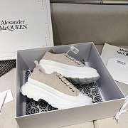 Alexander McQueen Tread Slick Lace Up Boots Low Beige Fur Lining - 4