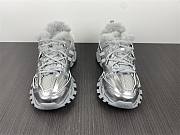 Balenciaga Track Fur Sneaker All Silver 663556 W3FS2 8181 - 2