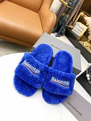 Balenciaga Furry Slide Blue 654747W2DO14096 - 1