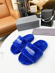 Balenciaga Furry Slide Blue 654747W2DO14096 - 4