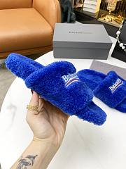 Balenciaga Furry Slide Blue 654747W2DO14096 - 6