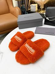 Balenciaga Furry Slide Orange - 4