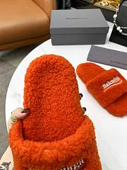 Balenciaga Furry Slide Orange - 5