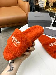 Balenciaga Furry Slide Orange - 6