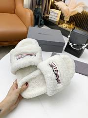 Balenciaga Furry Slide White - 3