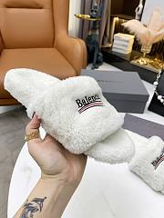 Balenciaga Furry Slide White - 6