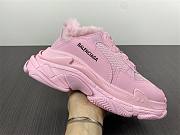 Balenciaga Triple S Sneaker Fur Pink 668542 W3CQ5 5000 - 3