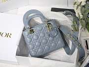 Dior Lady Blue M8013 Size 20 x 16.5 x 8 cm  - 2