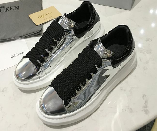 Alexander McQueen Oversized Silver Patent - 1