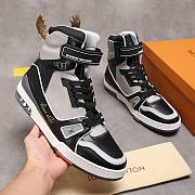 Louis Vuitton LV Trainer Sneaker Boot High Black Grey 1A54IS - 2