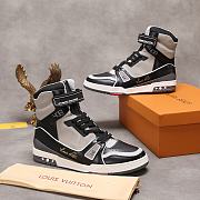 Louis Vuitton LV Trainer Sneaker Boot High Black Grey 1A54IS - 5