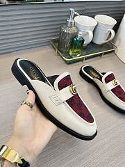 Gucci Leather Slipper Red White - 4