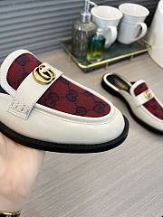 Gucci Leather Slipper Red White - 3