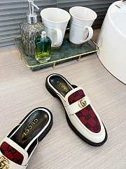 Gucci Leather Slipper Red White - 5